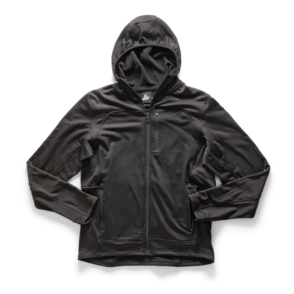 Black VELOX Full Zip Hoodie | 13th Heaven Co.