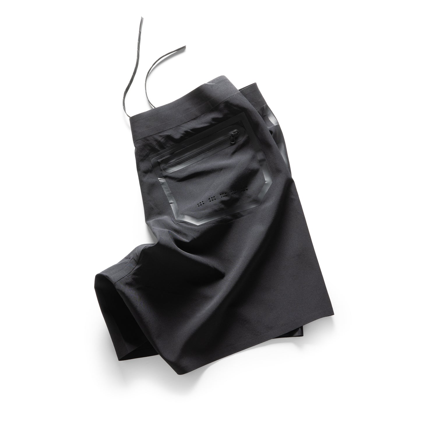 
                  
                    APEX Welded Board Short in black folded to show welded seams and drawcord - 13th Heaven Co.
                  
                