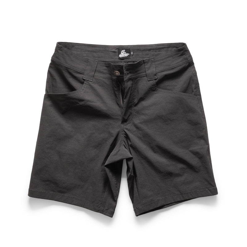 Charcoal 9 inch Gentleman's Chino performance chino shorts by 13th Heaven