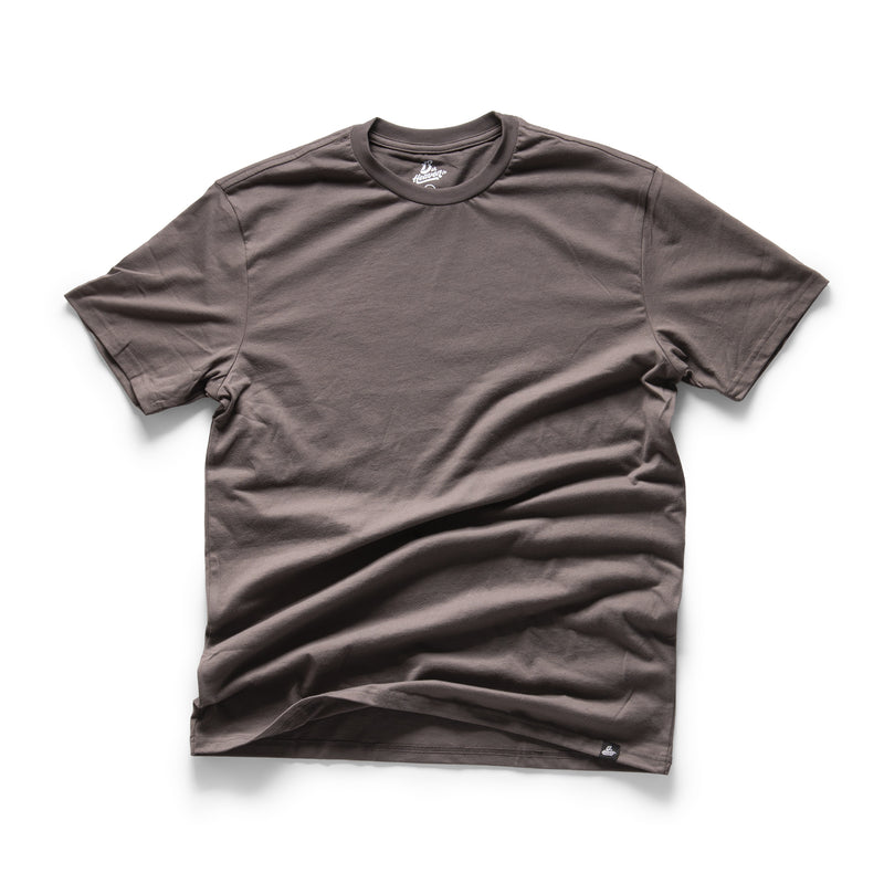 13th Heaven Sport Tee in Dark Grey - minimalist athletic fit dual blend t-shirt, front view