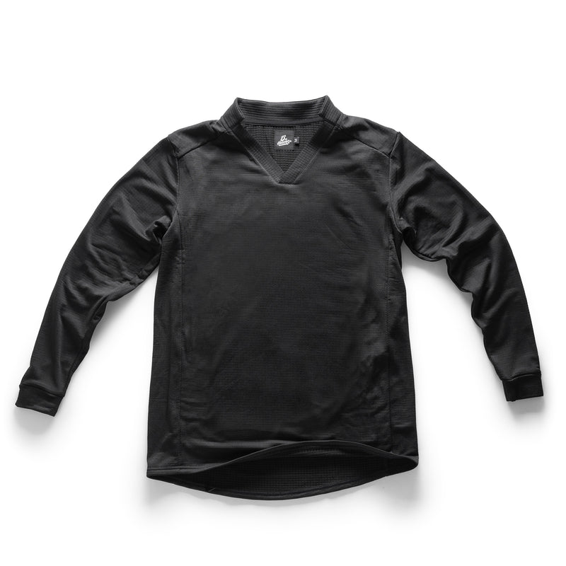 Slick Black CW Field Rugby L/S cold weather long sleeve with clean shoulders, no velcro panels