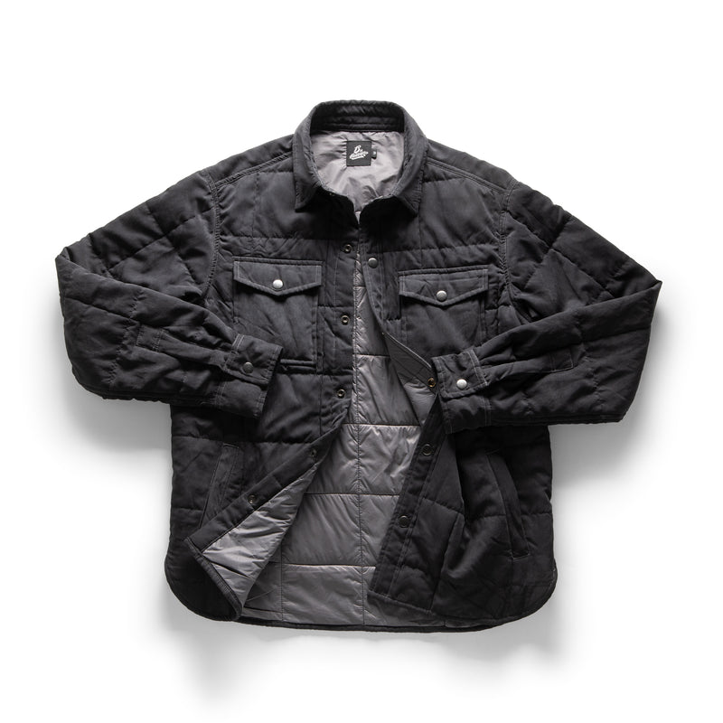 Black Shirt Jac insulated utility shirt jacket by 13th Heaven Co.