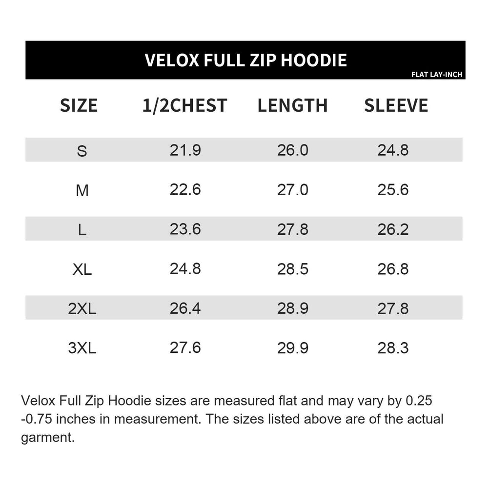 Mas Grey VELOX Full Zip Hoodie – Thirteenth Heaven Co.