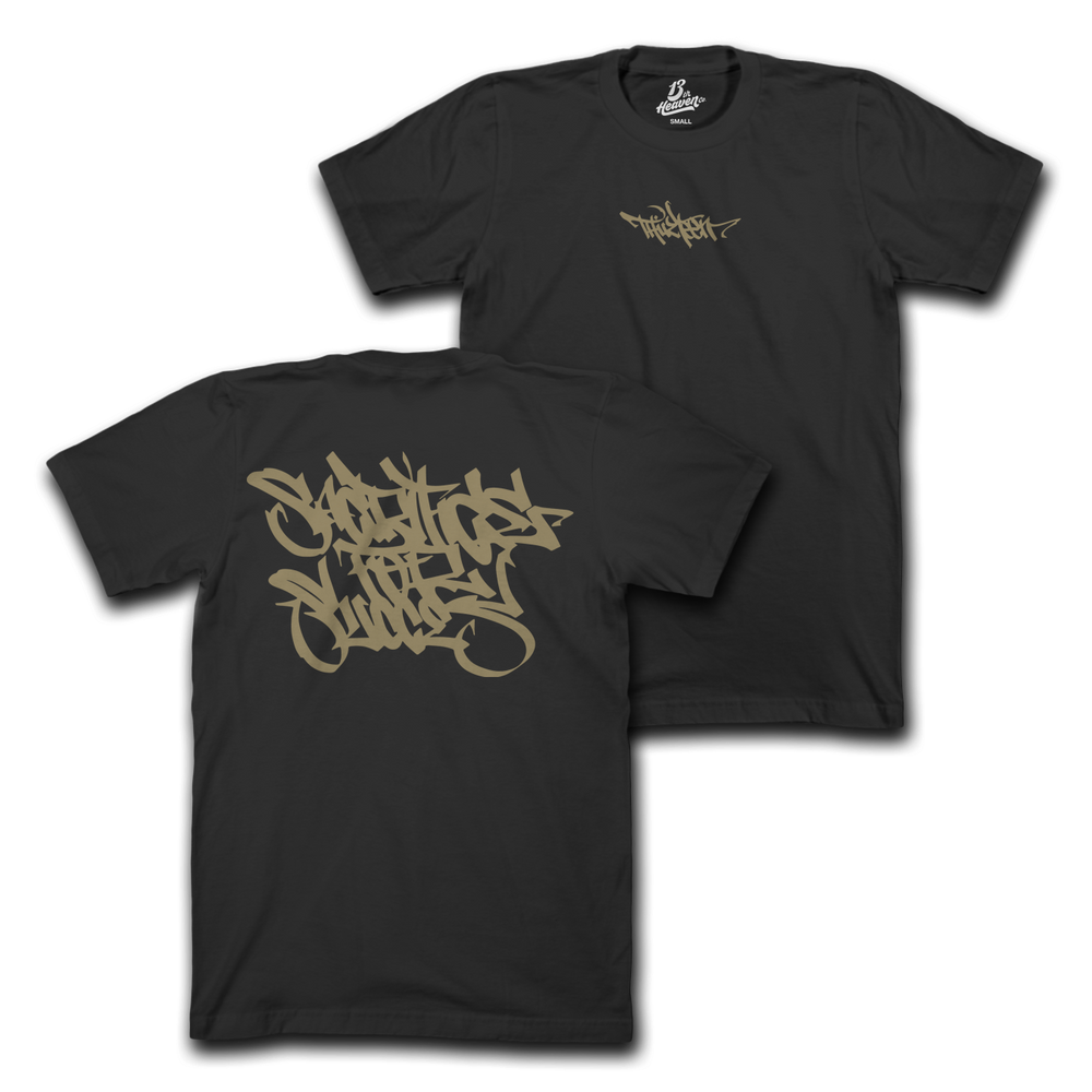 Sacrifice for Success Gold Metallic T-Shirt